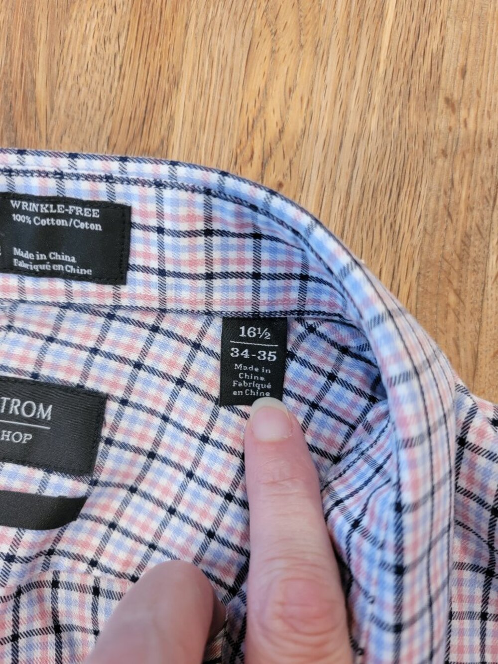 Nordstrom Men's Shop Smart Care Trim Fit Long Sleeve Button Down Check Print - Picture 9 of 9
